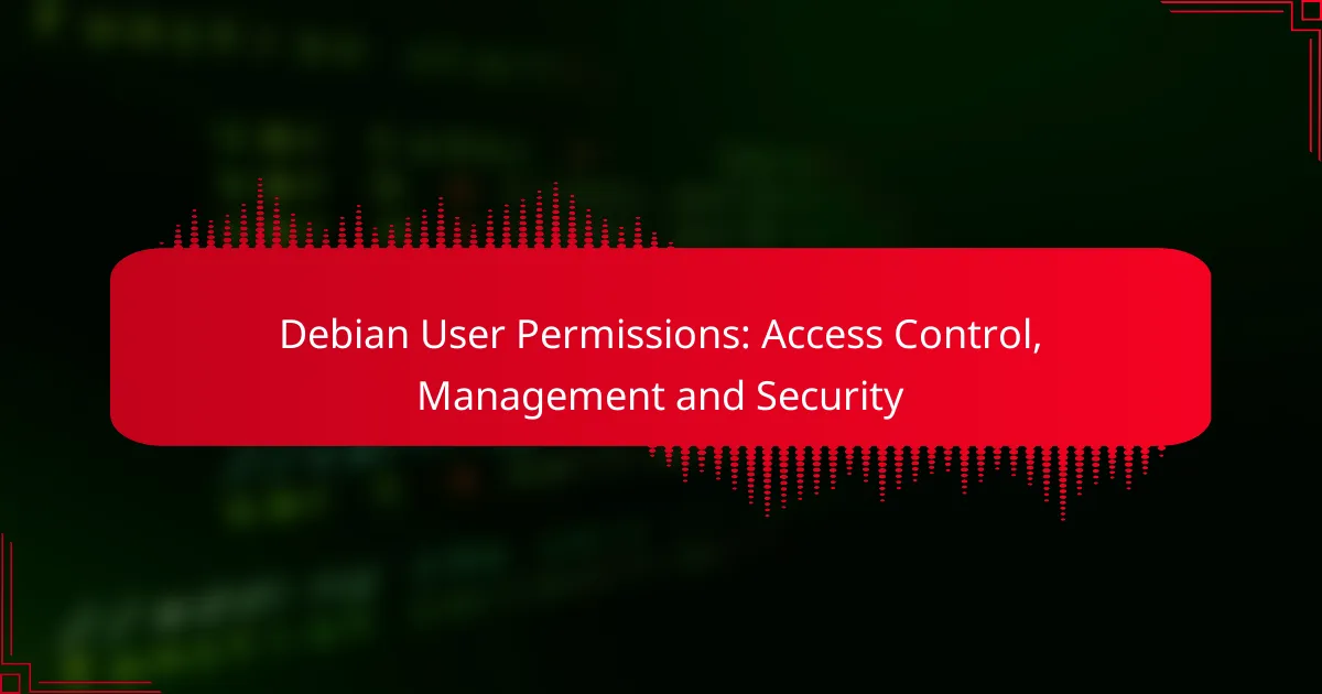 Debian User Permissions: Effective Access Control and Security Management
