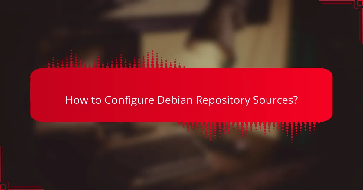 How to Configure Debian Repository Sources?