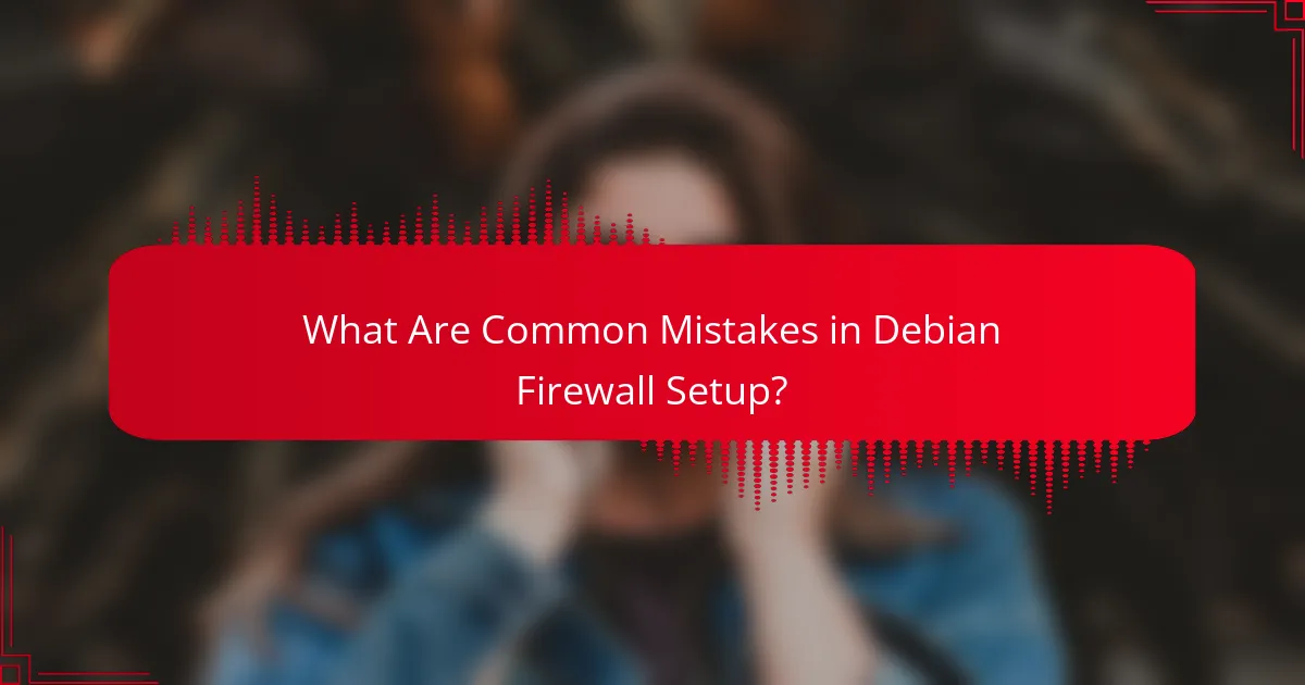 What Are Common Mistakes in Debian Firewall Setup?