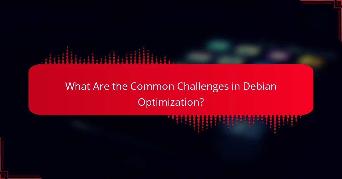 What Are the Common Challenges in Debian Optimization?